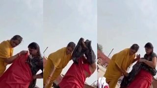 Mom & Daughter Outdoor Changing Clothes Secretly Recorded Viral MMS