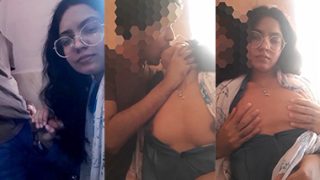 Indian Submissive Chasmish Horny Gf Boobs Slapped Latest Video