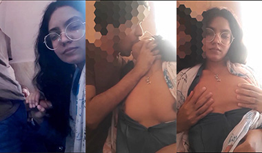 Indian Submissive Chasmish Horny Gf Boobs Slapped Latest Video
