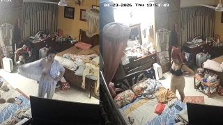 Sex Bhabhi After Bath Changing Dress Captured In CCTV Cam Clips